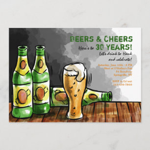Invitation Bouteilles d'invitation à la bière