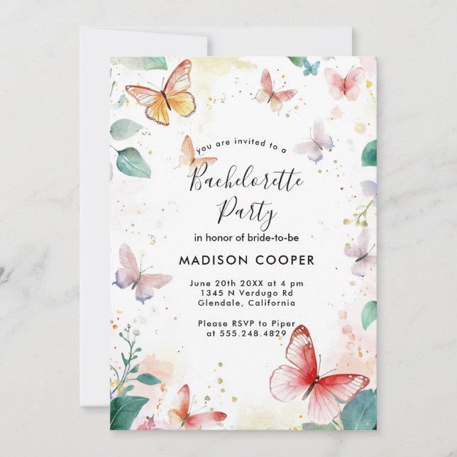 Invitation Bouteries Colorgul Bachelorette (Devant)