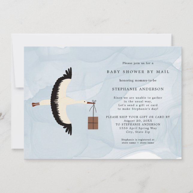 Invitation Boutique + Baby shower garçon de package par invit (Devant)