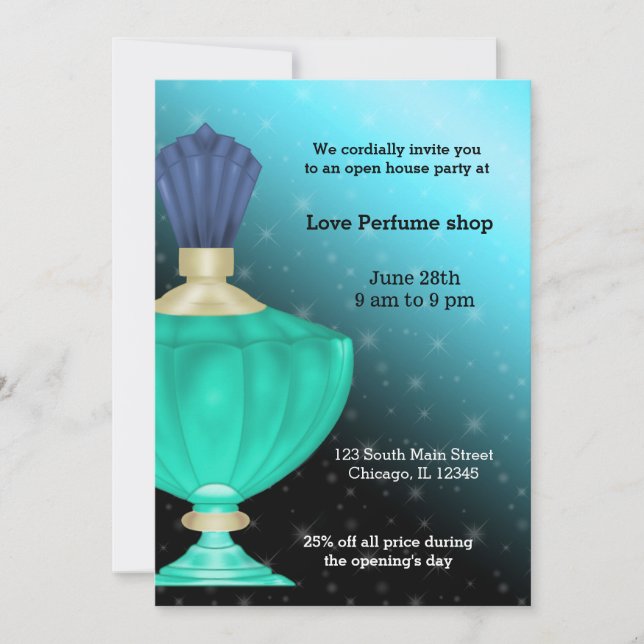 Invitation Boutique de parfums Open House (Devant)