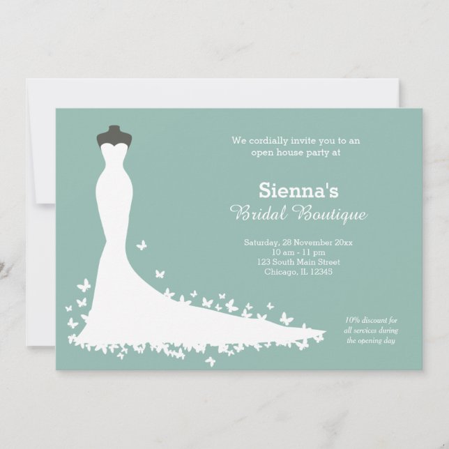 Invitation Boutique nuptiale - Choisissez votre couleur arriè (Devant)