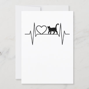 Invitation Bouton cardiaque du chat