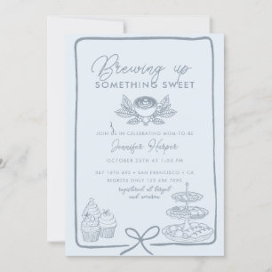 Invitation Bow à ruban Baby shower doux