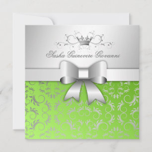 Invitation Bow Divin 311-Argent  Sucre à la citron vert 16