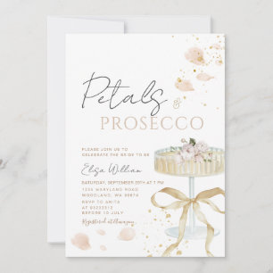 Invitation Bow Gold Pétales et Prosecco Enterrement de Vie de