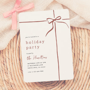 Invitation Bow lunaire   Red Ribbon Noël