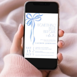 Invitation Bow Quelque Chose De Bleu Avant De Faire Fête des 