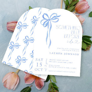 Invitation Bow Quelque Chose De Bleu Avant De Faire Fête des 