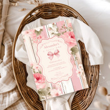 Bow rose Floral Fancy ONE Girl 1er anniversaire