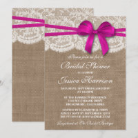 Bow rose rustique, Fête des mariées Burlap & dente