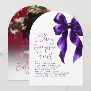Invitation Bow She's Tying the Knot Fête des mariées Photo