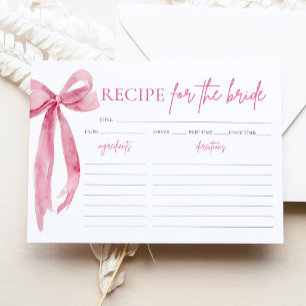 Invitation Bow She's Tying the Knot Fête des mariées Recette