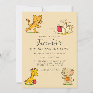 Invitation Bowling dix épingles fête d'anniversaire Custom