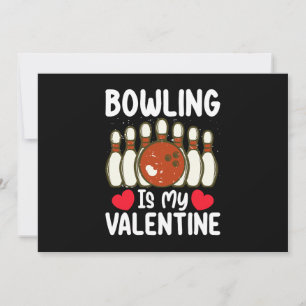 Invitation Bowling Est Mon Coeur D'Amour De La Saint-Valentin