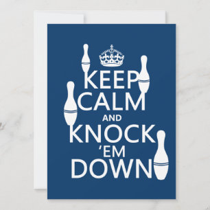 Invitation Bowling Keep Calm et Knock'em Down - toutes les co