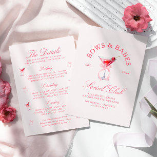 Invitation Bows & Baby Coquette Cerises Bachelorette