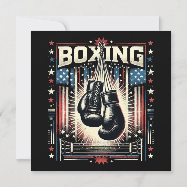 Invitation Boxe américaine - Boxer Vintage Bo (Devant)