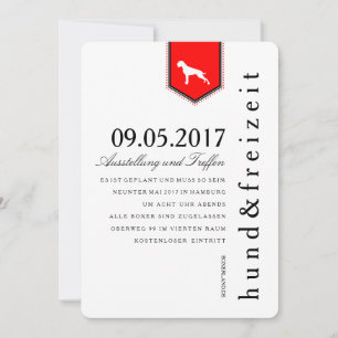 Invitation Boxer Hunde Einladung