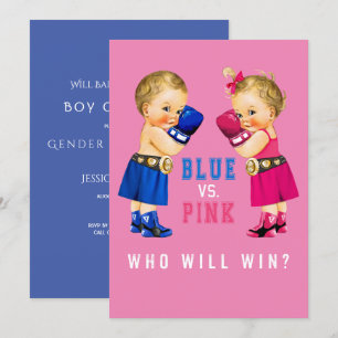 Invitation Boxing Babies Genre Reveal Party