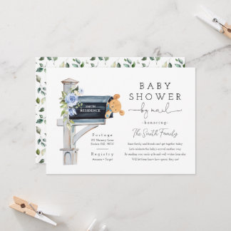 Invitation Boy Baby Shower by Mail, Baby Shower Long Distance