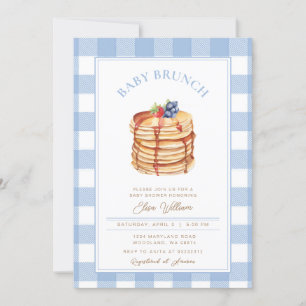 Invitation Boy Berries Pancake Baby shower Brunch