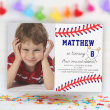 Boy Photo Sports Party Baseball Anniversaire