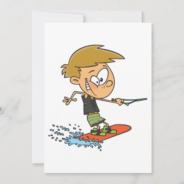 Invitation Boy Wakeboard Fun Summer Sports nautiques (Devant)