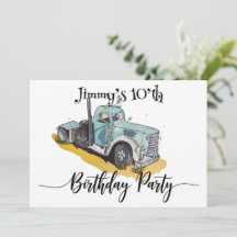 Boys Anniversaire Party Blue Semi Truck