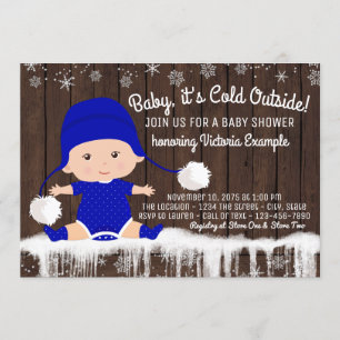 Invitation Boys Baby, le froid à l'extérieur de l'Baby shower