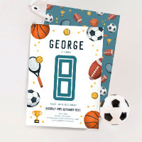 Boys Blue Sports Enfants 8e anniversaire