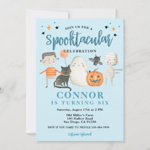 Invitation Boys Spooktacular Halloween fête d'anniversaire