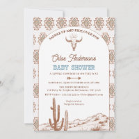 Boys Tribal Boho Arch Rodeo Baby shower occidental