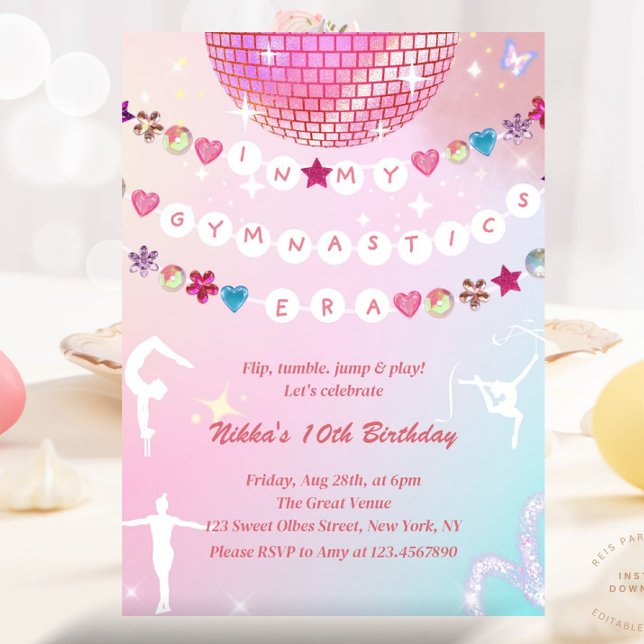 Invitation Bracelet D'Amitié Dans Mon Ère De Gymnastique (Créateur téléchargé)