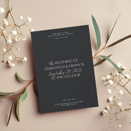 Invitation Bradford Modern Photo et Mariage de typographie