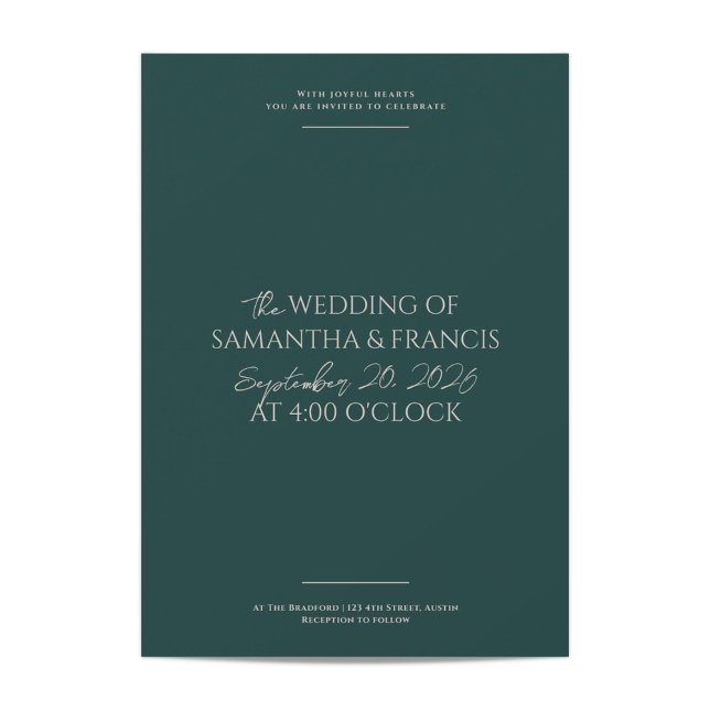 Invitation Bradford Modern Photo et Mariage de typographie (Créateur téléchargé)