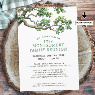 Invitation Branche de l'arbre familial de la réunion familial