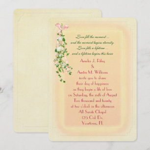 Invitation Branche de mariage florale