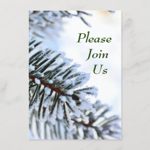 Invitation Branche de pin neigeux
