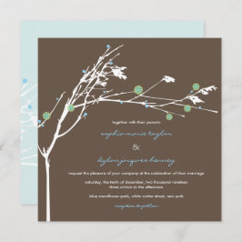 Invitation Branche d'hiver Fleur de neige