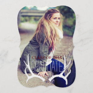 Invitation branchée Antler Bracket Graduation 5x7