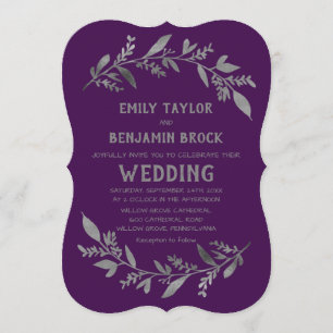 Invitation Branches courbes Mariage argenté