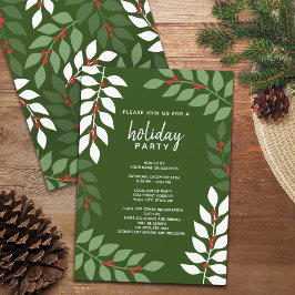 Invitation Branches de baies modernes - Cocktail Holiday Part