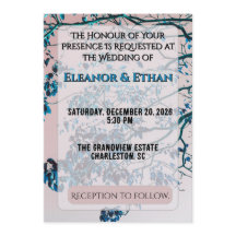 Branches de bleu sarcelle artistique Ciel rose mod