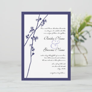 Invitation Branches de fleurs sauvages de la Marine Faire-par