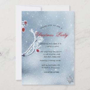 Invitation Branches de merveilleux hiver Société bleue de Noë