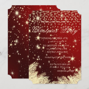 Invitation Branches de sapin de Noël, Fête de Noël d'entrepri