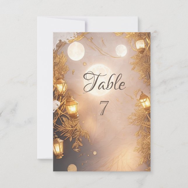 Invitation Branches élégantes Lanterne rustique (Devant)