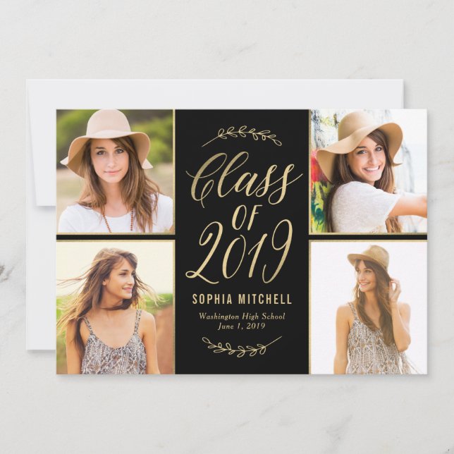 Invitation Branches radiantes - Photo de graduation de la COU (Devant)