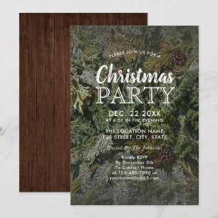Invitation Branches Rustiques À feuillage persistant & Pine N