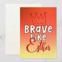Brave Like Esther - Inspirant Art Juif Purim